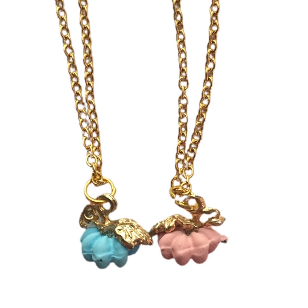 Necklace | Dainty Pumpkin in Pink or Blue